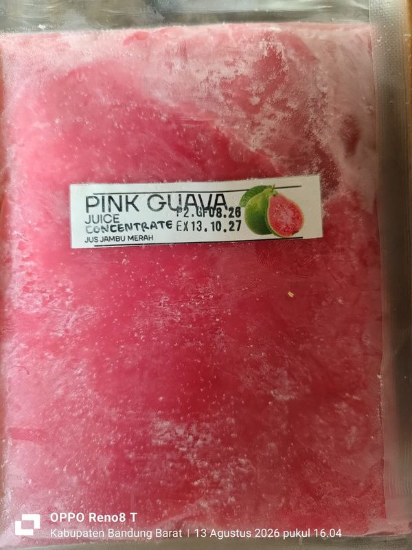 Kemasan beku konsentrat jambu merah